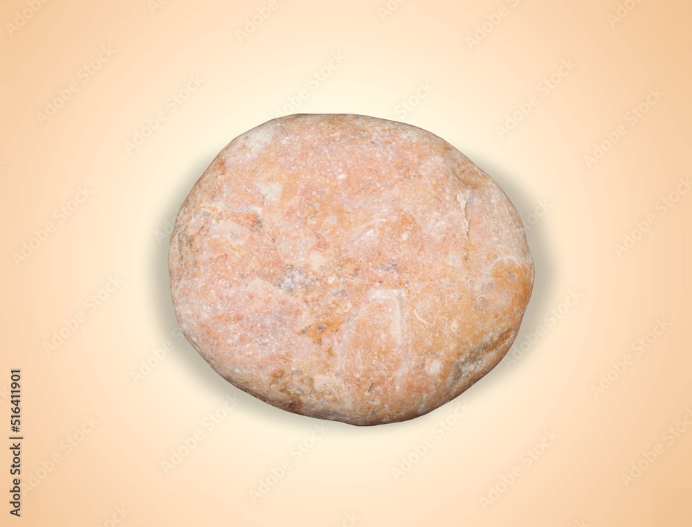 Beautiful raw red rock on light background.
