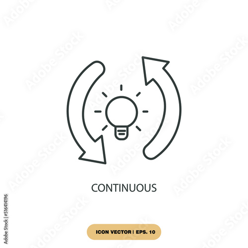 continuous icons  symbol vector elements for infographic web