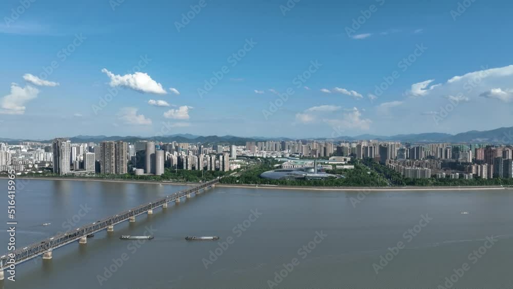 panoramic city skyline in hangzhou china panoramic city skyline in hangzhou china