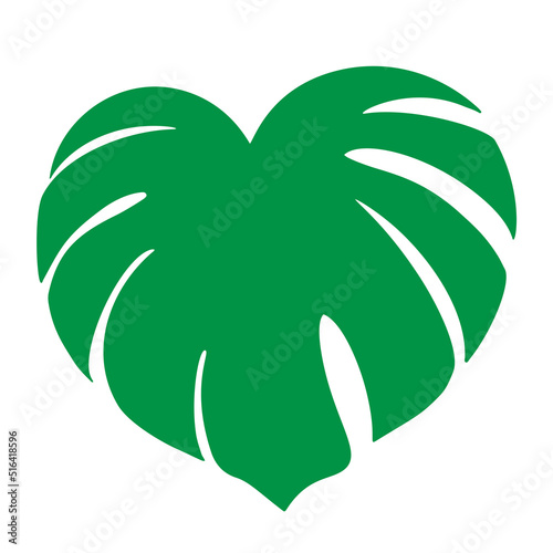 Obraz na płótnie Tropical leaf vector illustration on white background w salonie