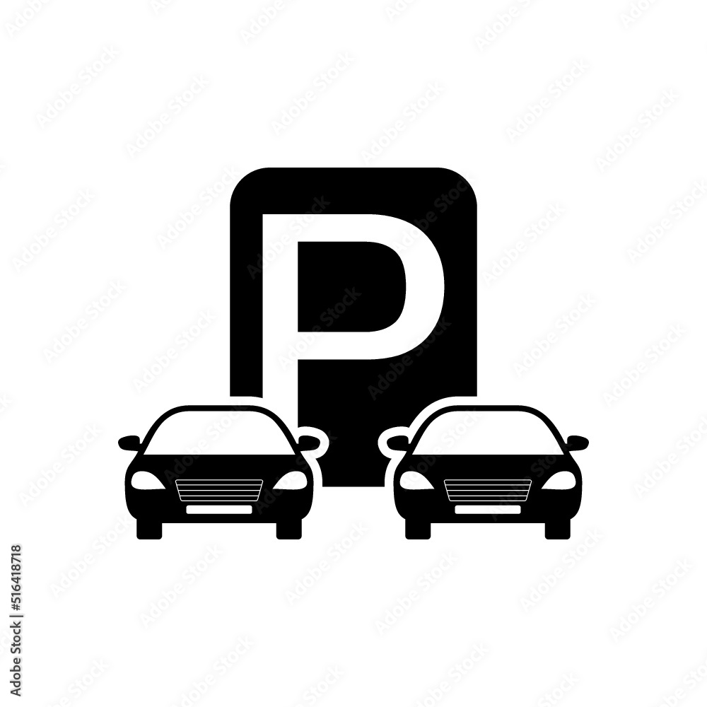 Parking lot icon isolated on white background Parking lot icon isolated on white background