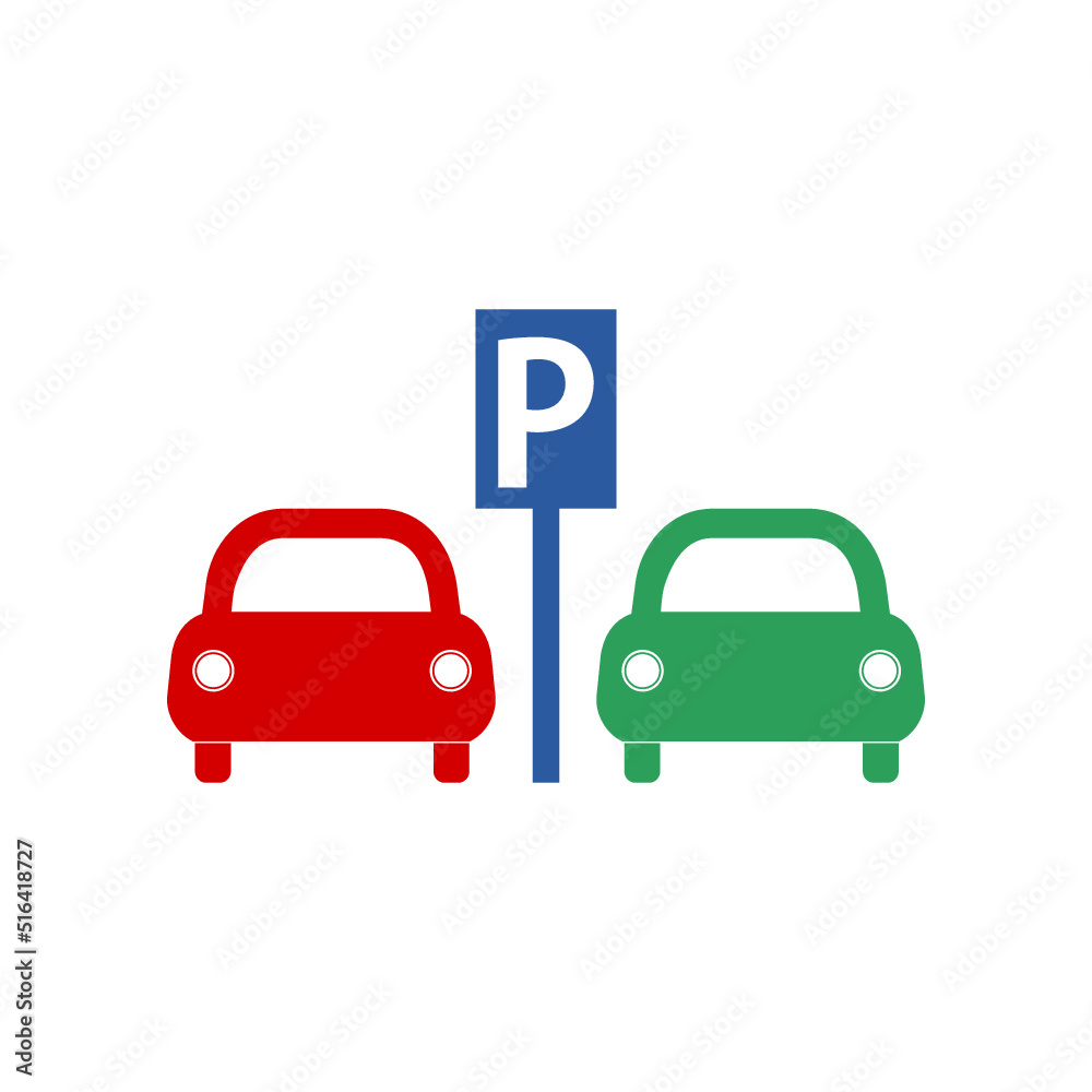Parking lot icon isolated on white background Parking lot icon isolated on white background