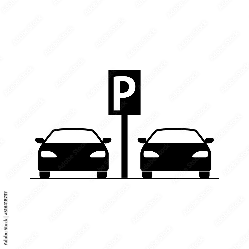 Parking lot icon isolated on white background Parking lot icon isolated on white background