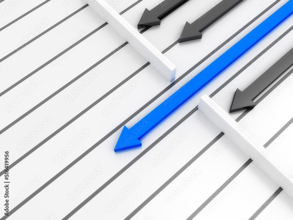 3D Business Chart Abstract with Blue Arrow Stock Illustration | Adobe Stock