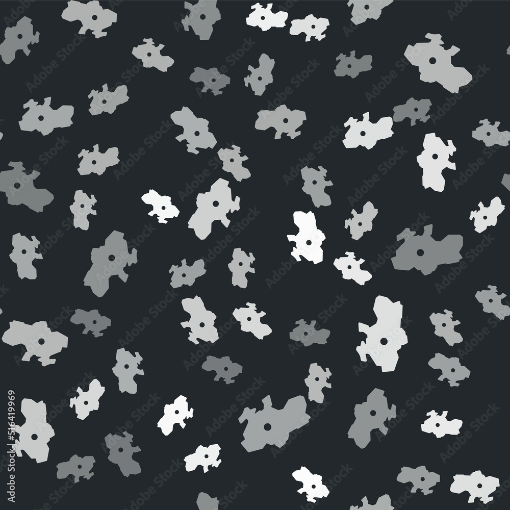 Grey Map of Ukraine icon isolated seamless pattern on black background. Vector Grey Map of Ukraine icon isolated seamless pattern on black background. Vector