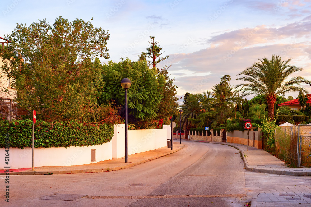 Obraz premium Residential area houses Alicante spain