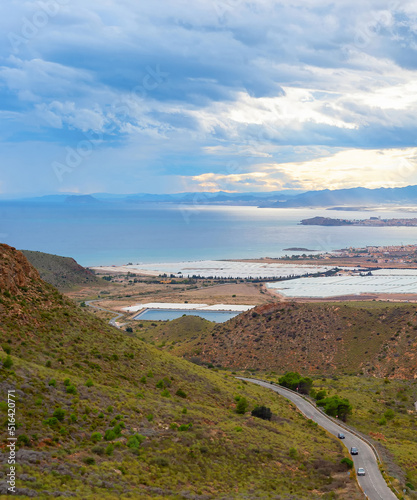 Landscape mountains sea vil...