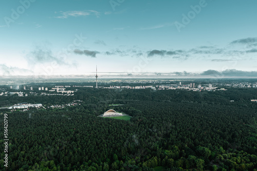 View of Vingio park in Vilnius. Lithuania