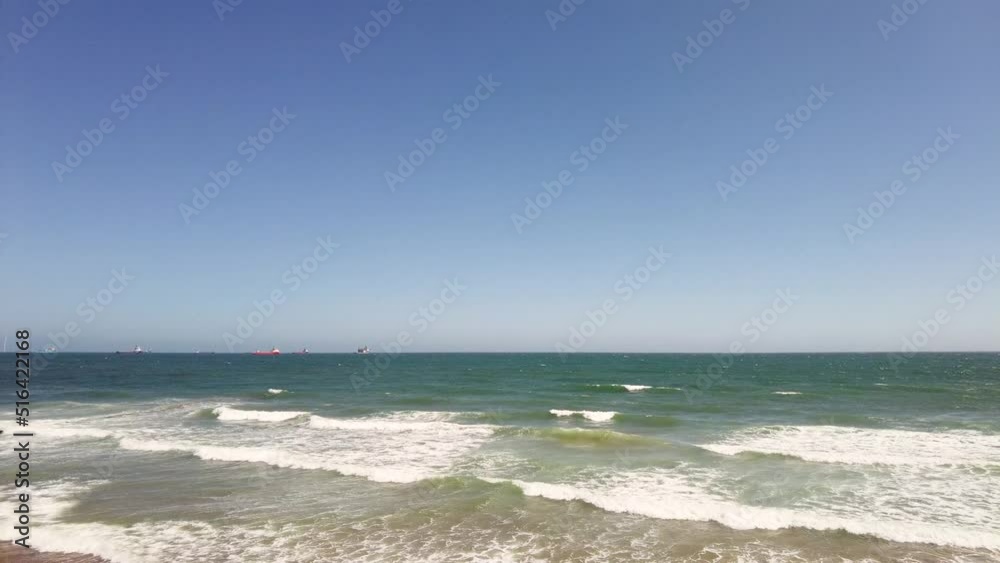 Sweeping panorama captured from Aberdeen promenade on a bright and sunny day Sweeping panorama captured from Aberdeen promenade on a bright and sunny day