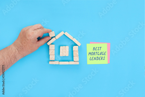 Handwritten words Best mortgage lenders