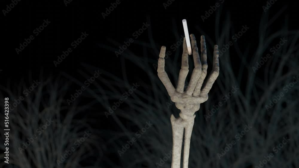 skeleton hand with a cigarette skeleton hand with a cigarette