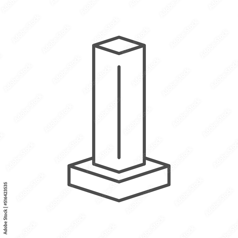 Construction column line outline icon Construction column line outline icon