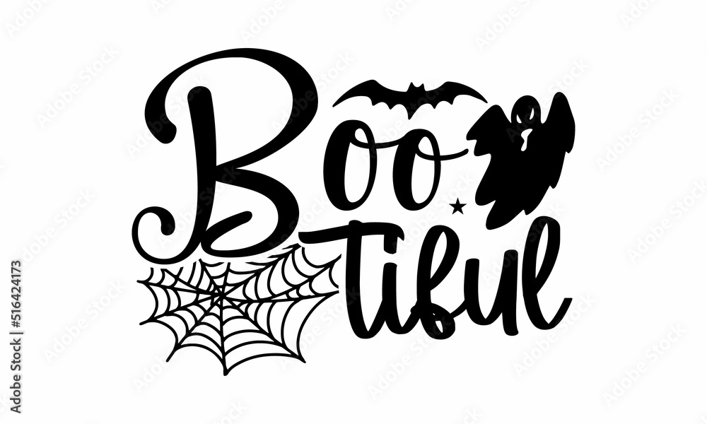 Boo tiful, Halloween  SVG, t shirt designs, vector illustration isolated on white background, Witch quote svg with witch's broom, Purple witch shirt design, Halloween svg saying for witch