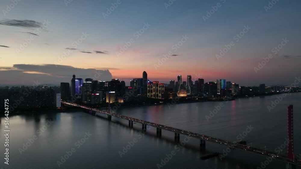 panoramic city skyline in hangzhou china panoramic city skyline in hangzhou china