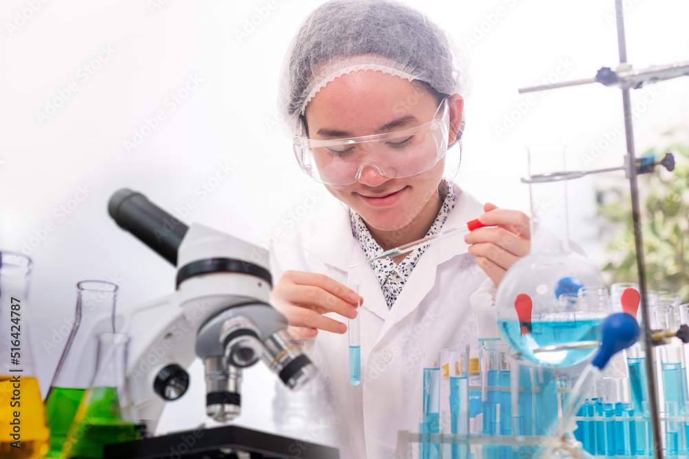Teenager scientist in medical science laboratory,Science and education. Teenager scientist in medical science laboratory,Science and education.