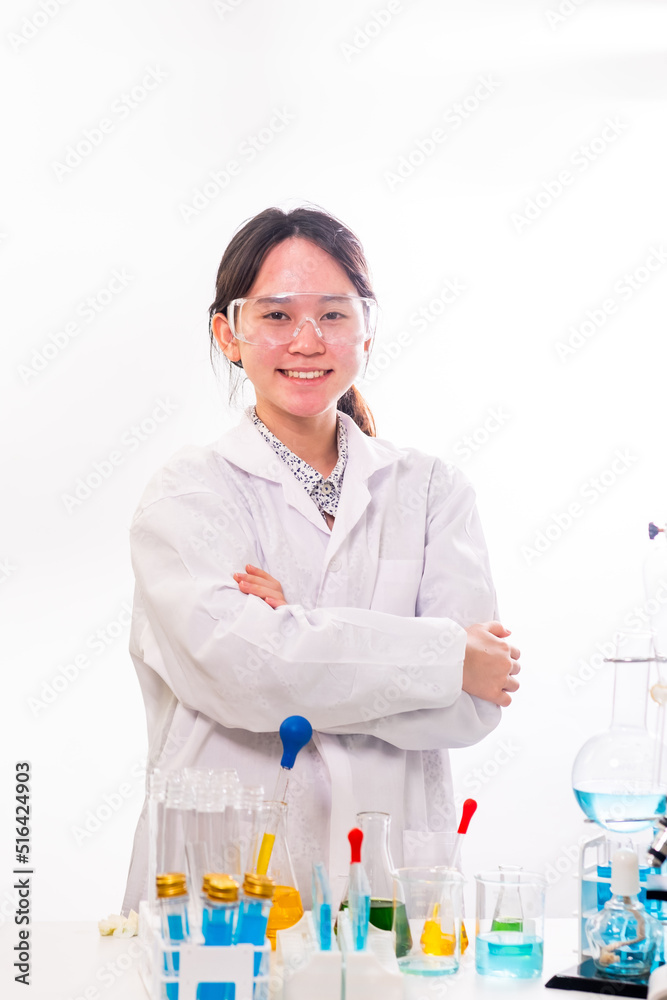 Teenager scientist in medical science laboratory,Science and education. Teenager scientist in medical science laboratory,Science and education.