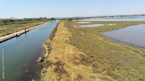 Wallpaper Mural Canal du Rhône à Sète, vue aérienne proche de Carnon, Occitanie Torontodigital.ca