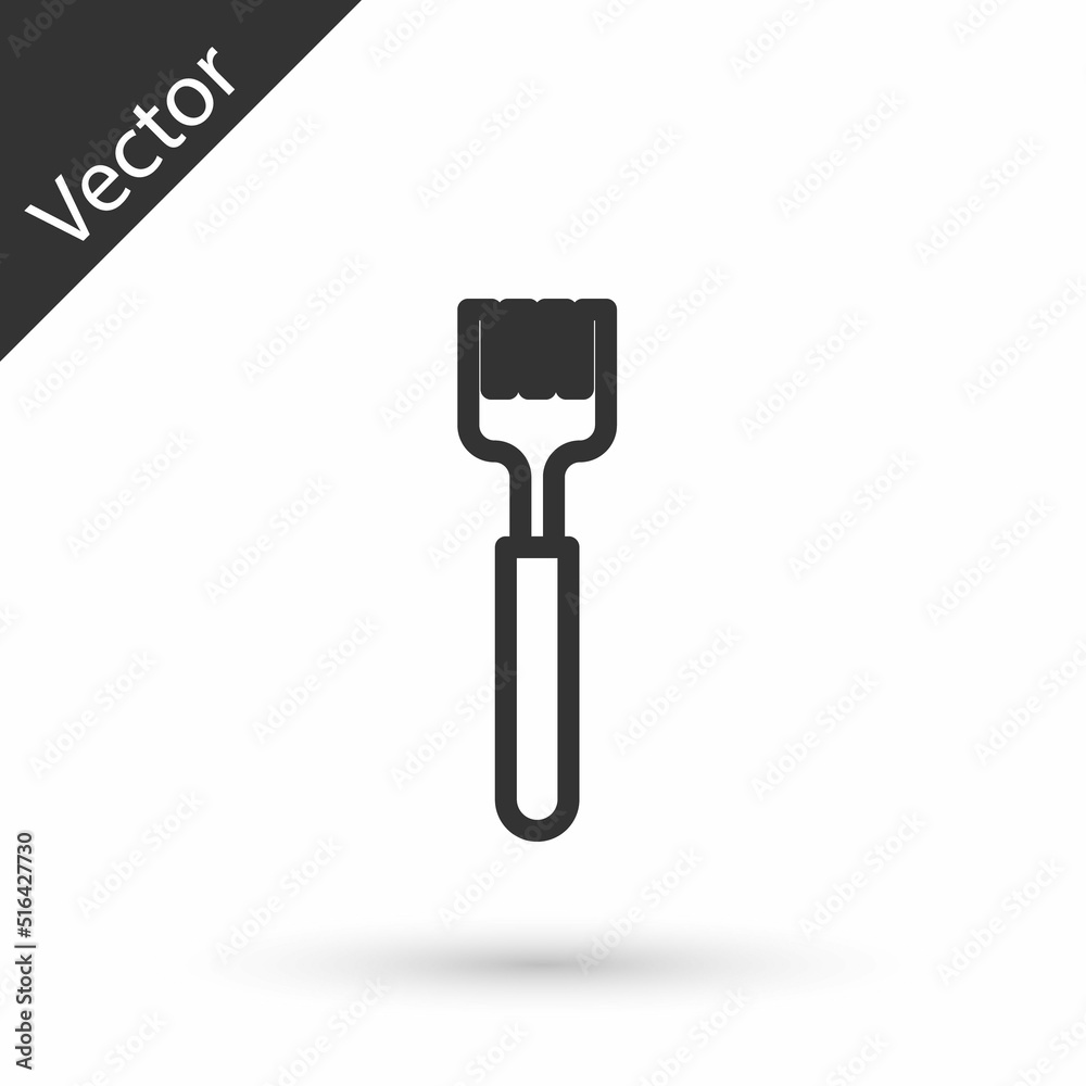 Grey line Fork icon isolated on white background. Cutlery symbol. Vector Illustration Grey line Fork icon isolated on white background. Cutlery symbol. Vector Illustration