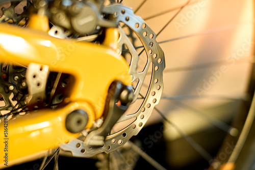 rear disc brake of a mountain bike