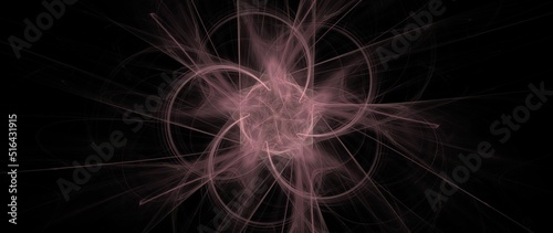 Digital render fractal backdrop showing radial symmetry and smooth flowing pastel color energy lines photo