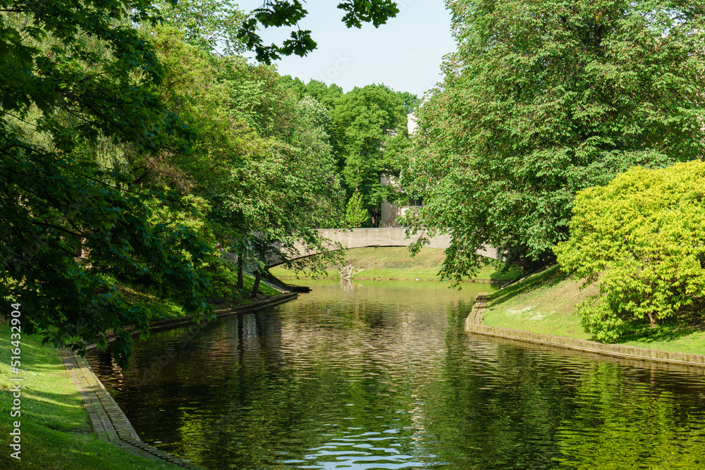 Bastejkalns Park in Riga, Latvia