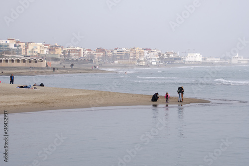 Fototapeta Naklejka Na Ścianę i Meble -  The beach of Ostia in the winter, Italy