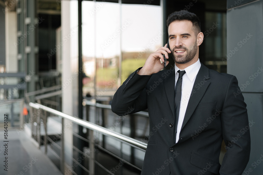 businessman using smartphone at street businessman using smartphone at street