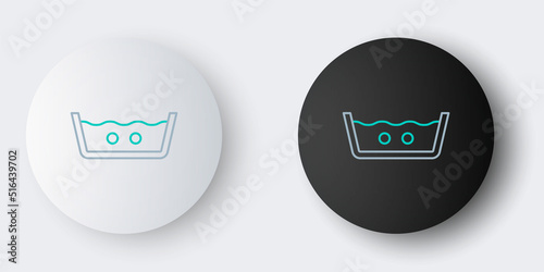 Line Washing under 40 degrees celsius icon isolated on grey background. Temperature wash. Colorful outline concept. Vector