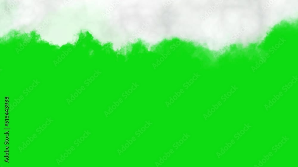 Thick clouds descend on the green screen like beach waves. animated 4k videos or hd videos for content creators and create cinematic videos.