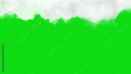 Thick clouds descend on the green screen like beach waves. animated 4k videos or hd videos for content creators and create cinematic videos.