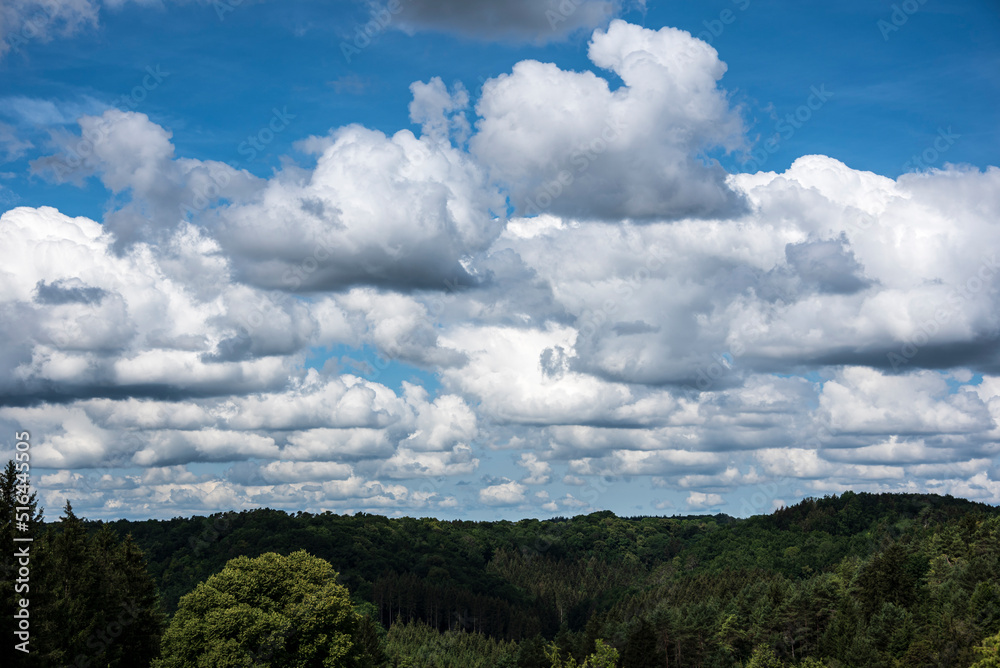 clouds in blue sky on a sunny day