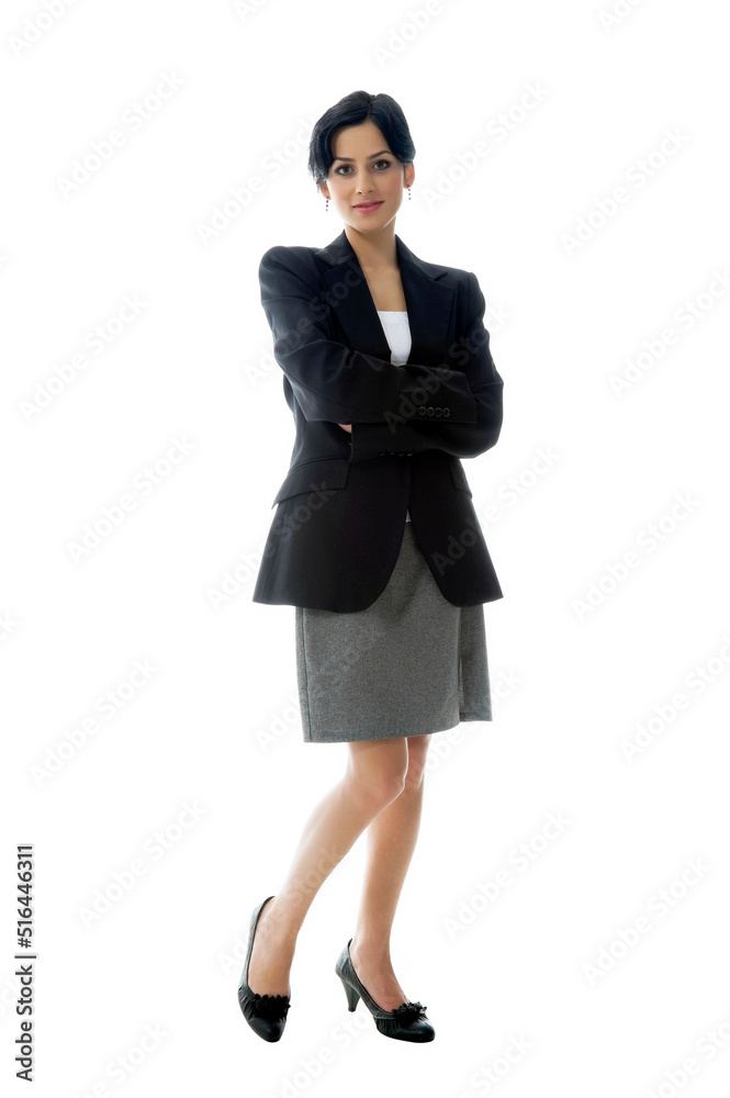 Young Confident Businesswoman on White Background Young Confident Businesswoman on White Background