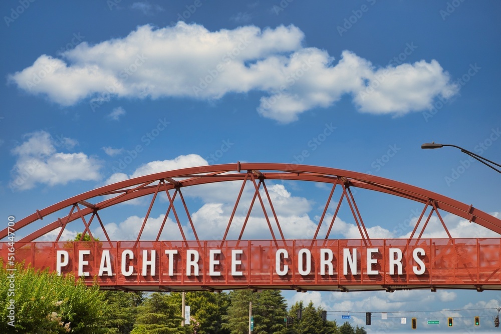 Peachtree Corners sign in Norcross Georgia Peachtree Corners sign in Norcross Georgia