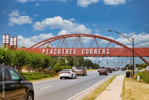 Peachtree Corners sign in Norcross Georgia