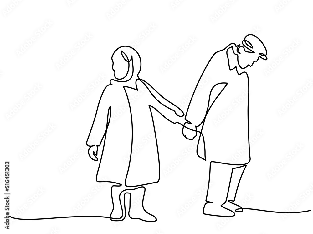Romantic elderly couple. Old grandfather and grandmother Romantic elderly couple. Old grandfather and grandmother