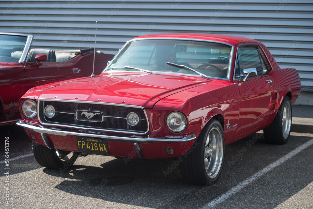 Mulhouse - France - 10 July 2022 - Front view of Ford mustang 1957 parked  in the street Photos | Adobe Stock