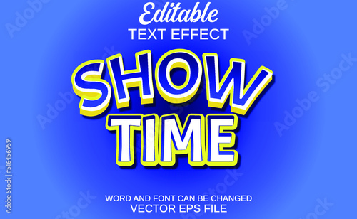 text effect show time