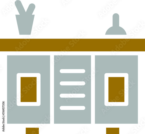 Vector Design Counter Desk Icon Style
