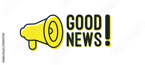 Good News megaphone banner design