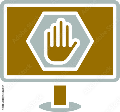 Vector Design Ad Blocker Icon Style