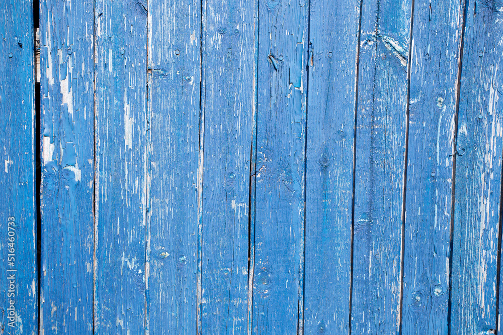Blue background of painted boards.Old boards and old paint. Blue background of painted boards.Old boards and old paint.