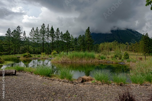 Lake in the middle of the mountains