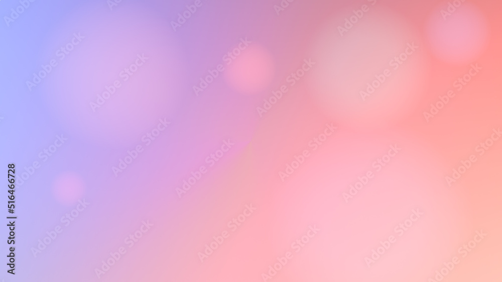 High resolution pastel multicolored background with spots and blurs. Violet orange banner colorful blur for design.Abstract background with shades of purple and orange 3D render.