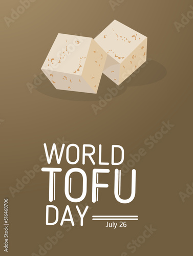 world tofu day vector illustration