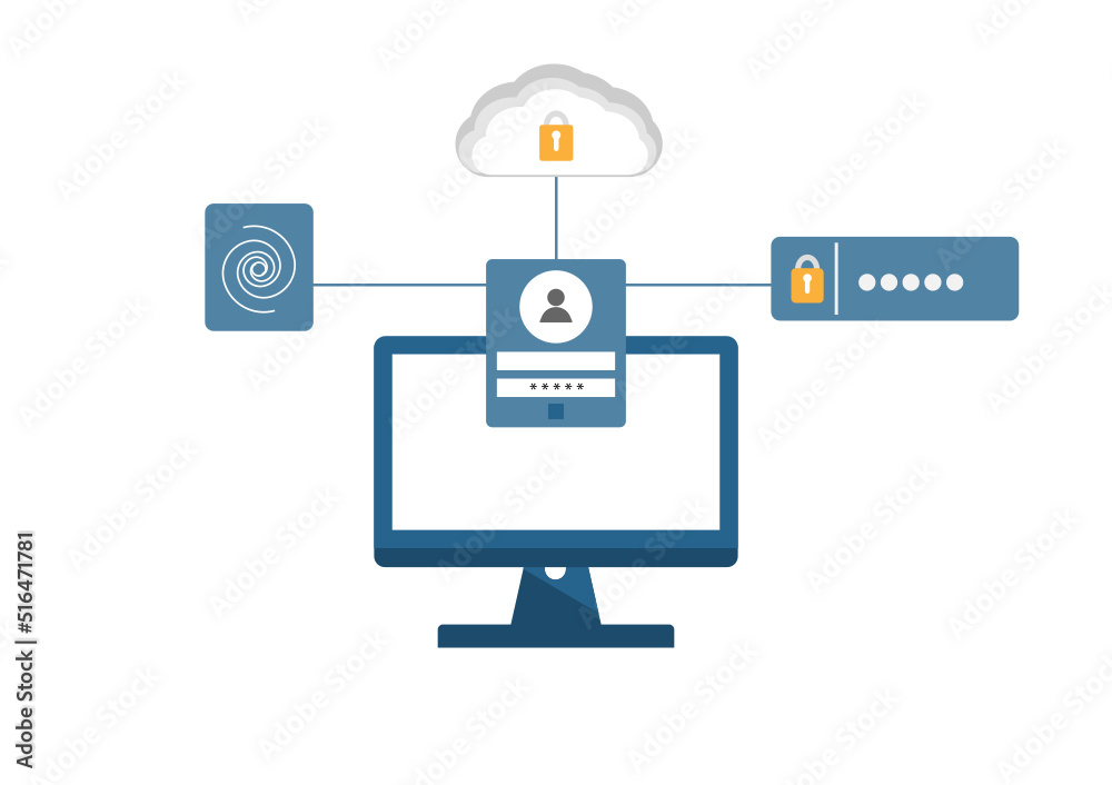 vector illustration cloud computing concept on security, database on cloud platform, information connecting, database cyber security vector illustration cloud computing concept on security, database on cloud platform, information connecting, database cyber security