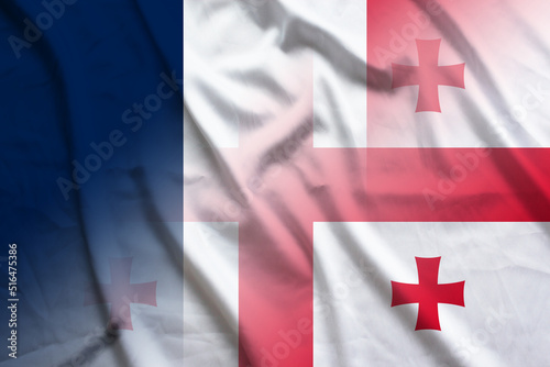 France and Georgia political flag international negotiation GEO FRA