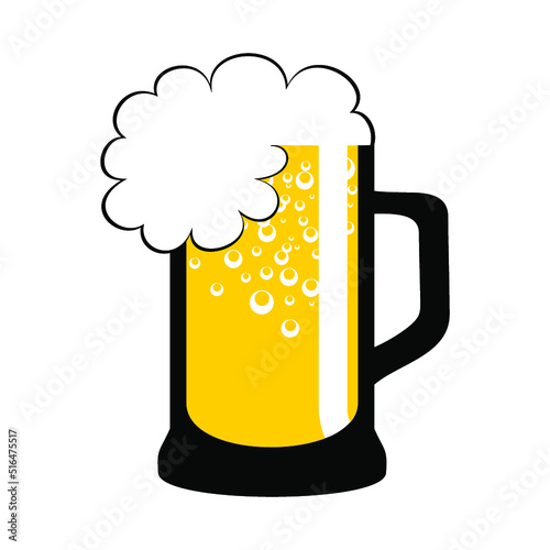 Beer in the glass vector