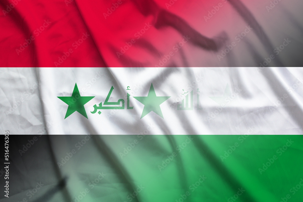 Iraq and Jordan political flag transborder contract JOR IRQ Iraq and Jordan political flag transborder contract JOR IRQ