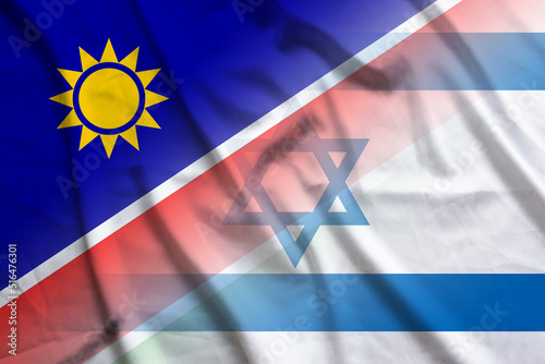 Namibia and Israel political flag transborder contract ISR NAM photo