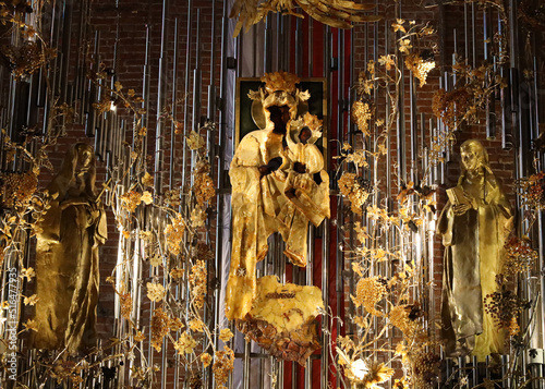 Centerpiece of the Black Madonna amber altar in Gdansk